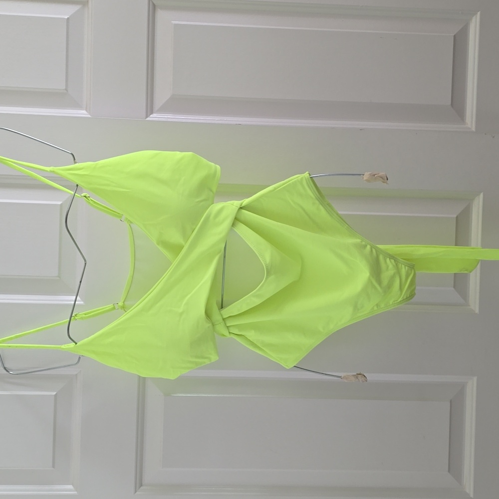 Neon Yellow Strappy Bodysuit